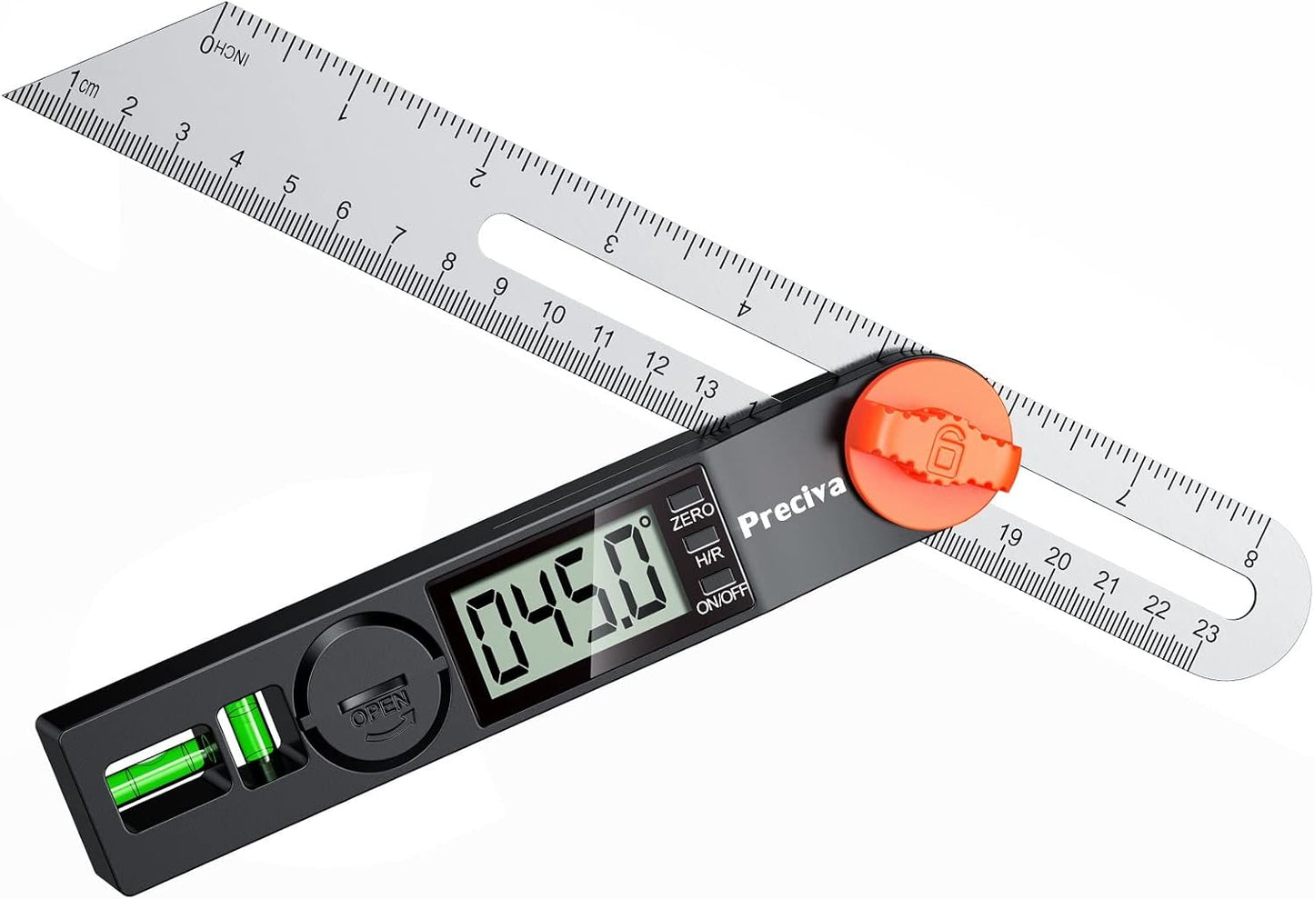 Preciva T-Bevel Gauge & Protractor with Horizontal and Vertical Bubble