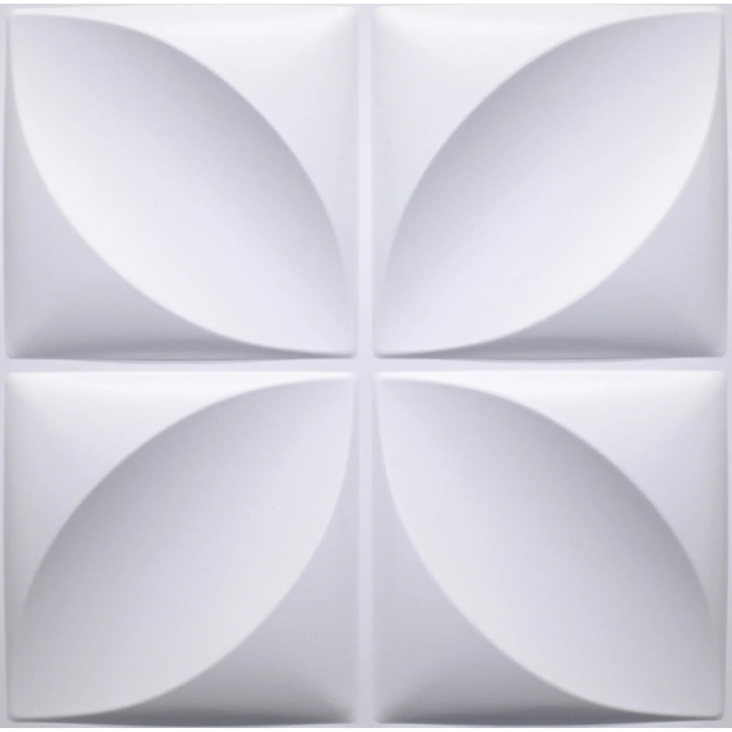 Dundee Deco 3D Wall Panels - Modern Wainscot Paintable White PVC Wall Paneling for Interior Wall Decor, Pack of 5, Covers 13.5 sq. ft