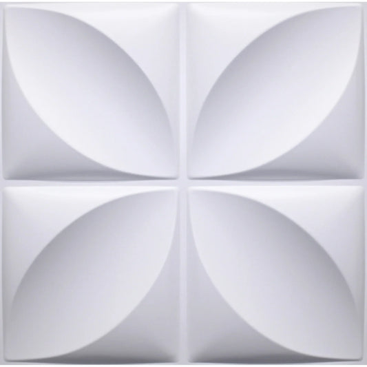 Dundee Deco 3D Wall Panels - Modern Wainscot Paintable White PVC Wall Paneling for Interior Wall Decor, Pack of 5, Covers 13.5 sq. ft