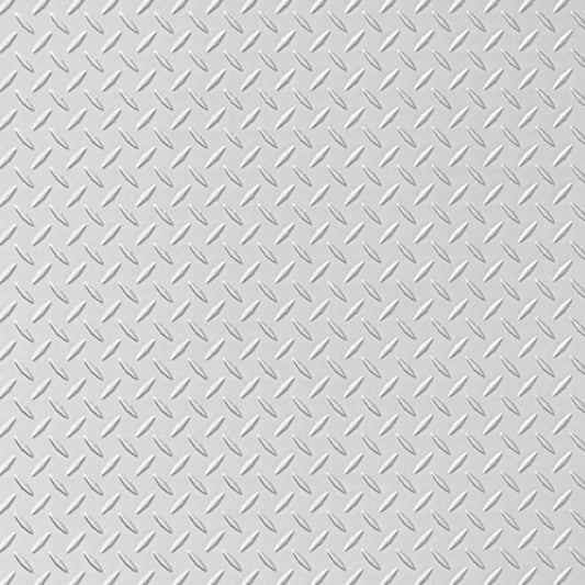 Diamond Plate Faux Tin Glue Up 4' x 8' Wainscoting Panels in Gloss White