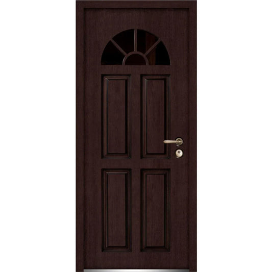 Front Exterior Prehung Glass Steel Door 36 x 80 inches Left-Hand Inswing