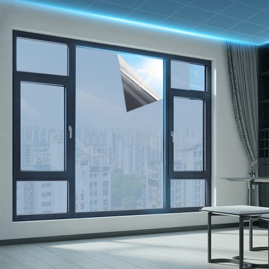 IWRUHZY Reflective Window Film Heat Control Window Tint Self-Adhesive Daytime Seclusion Window Tint Film for Home and Office