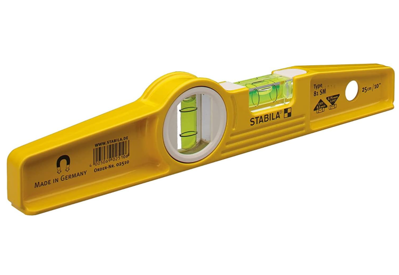 Stabila Type81SREM 25cm/10-inch Rare Earth Magnetic Spirit Level with Holster