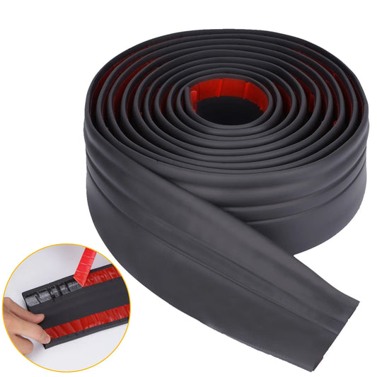 Ymokee Flexible Wall Base Moulding Trim, Adhesive Peel and Stick Rubber Baseboard Molding, 16.4 ft(L) x 4 in(W) Self-Adhesive Vinyl Wall Base Cove Base, Black
